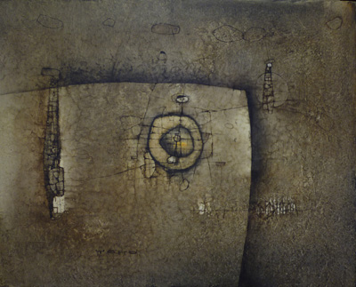 《遠い日の日常》板/65.2×80.3㎝/1983